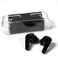 Black wireless earphones