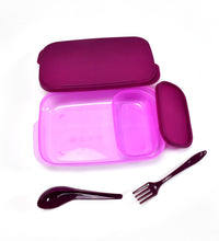 Food grade plastic lunch box with secure lid for freshness.