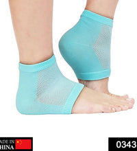 Gel heel socks for comfortable pain relief.