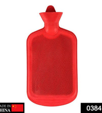 Durable large rubber hot water bag for soothing pain and discomfort.