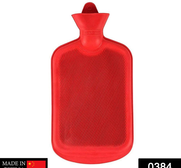 Large rubber hot water bag for pain relief and heating therapy.