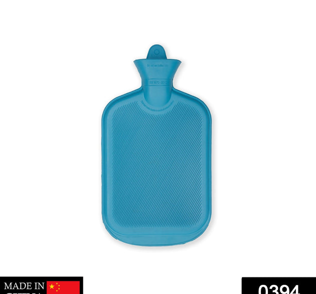 Medium-sized rubber hot water bag for pain relief and heating therapy.