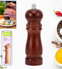 Wooden Pepper Mill 8 inch Tall - Best Pepper Grinder