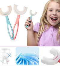 U-shaped toothbrush for toddlers, easy and comfortable