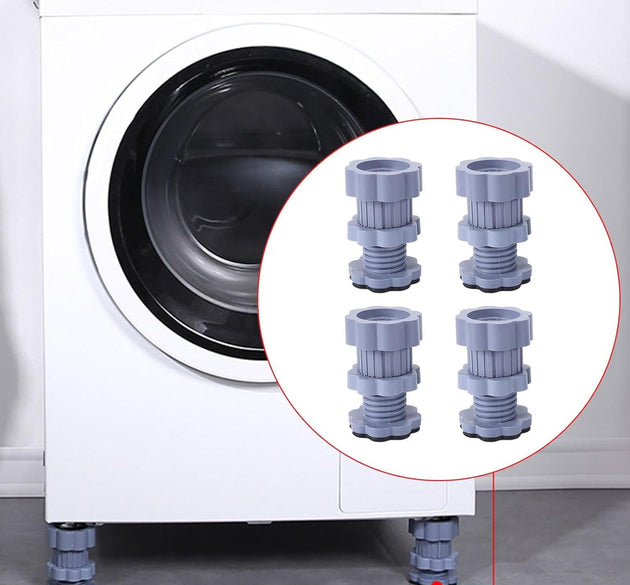 Washing machine support, anti vibration washing machine support adjustable washer anti vibrasion stands, washer & dryer pedestals, Washing Machine Accessory Anti- Skid stand PVC Lifting stand Non-Slip ( 4 Pc Set )