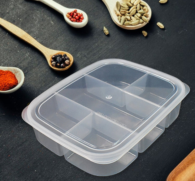 Plastic 5- Compartment Excellent container Reusable Lunch Box