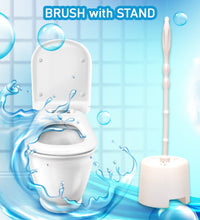 Brush and potted holder for toilet cleaning