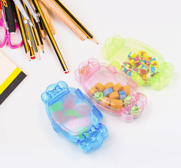 Cute School Eraser Set Cute Eraser Multi Design Rubber Erasers For Pencil Cleaning Stationery School Student Girl Kids (15 pc In1 Set)