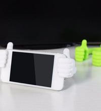 Hand design mobile stand for providing stable phone support.