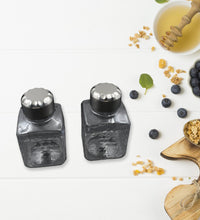 Square container set in a rotating spice rack for kitchen use