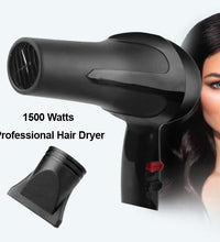 Black hair dryer with powerful motor