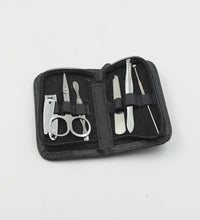 Professional nail clippers set with case, stainless steel