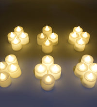 Colorful LED tealight candles for parties