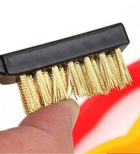 Three mini wire brushes with different bristles