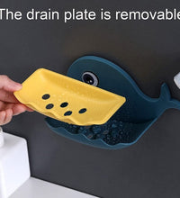 Double-layered fish soap holder, adhesive and waterproof