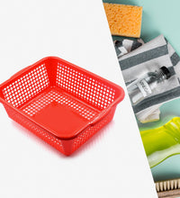 Multipurpose plastic washing basket, suitable for fruits, vegetables, and dishes.