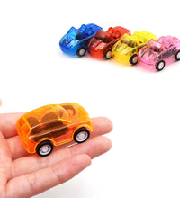 Pull back car toy for children’s fun.