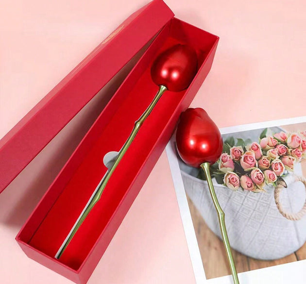 Metal Red Rose Couple Jewelry Box-Fancy Jewelry Box (1 Pc)