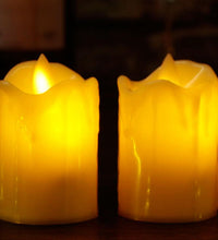 Multicolor flameless candles for interior decoration.