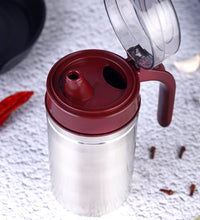 Oil container with small nozzle, stainless steel, 500ml