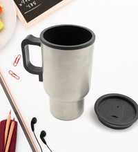 12V car charging electric kettle mug in silver