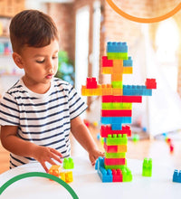 Block puzzle set for kids with multicolor building bricks