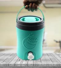 Plastic water jug with tap, 3.5L insulated for cool storage