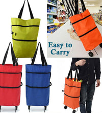 Folding cart bags for travel and shopping, luggage trolley.