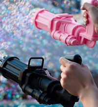 Eight-hole bubble gun featuring a playful design