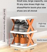 Space-saving foldable shoe rack with 6 layers