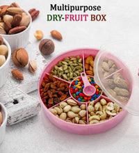 Multipurpose dry-fruit and masala box with a single spoon