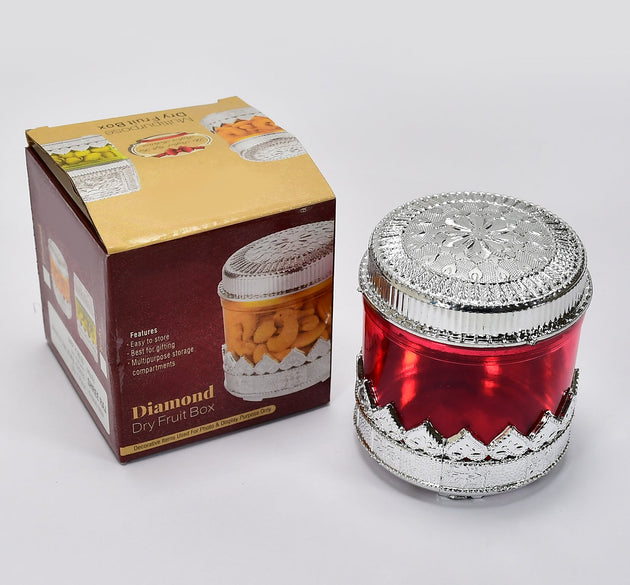 Diamond design dry fruit container, clear view