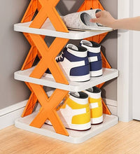 Shoe rack in corner