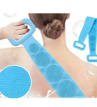 Silicone body back scrubber with double sides