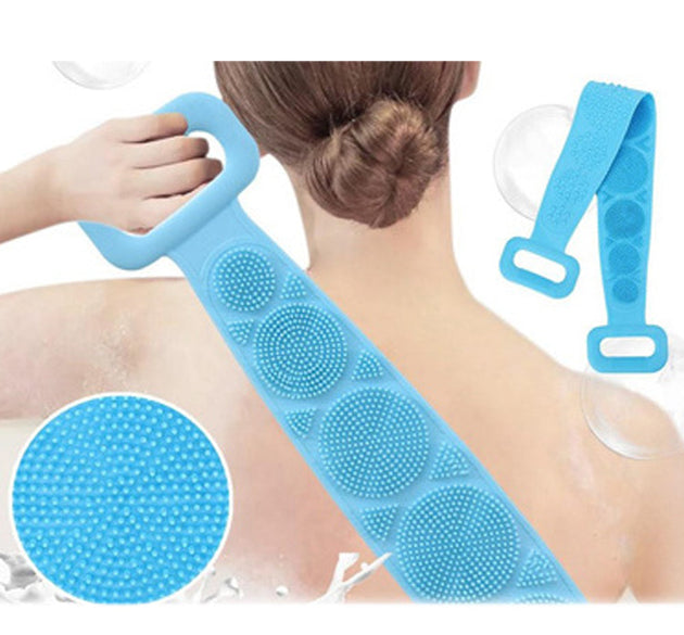 Silicone body back scrubber with double sides