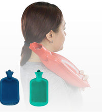 Reliable medium-sized rubber hot water bag for easy heating and soothing pain.