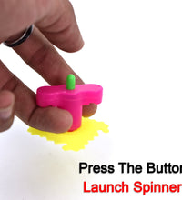 Toy spinner with launch mechanism