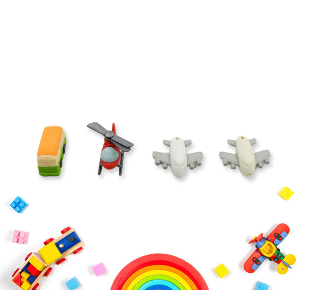 Vehicle pattern erasers for school use