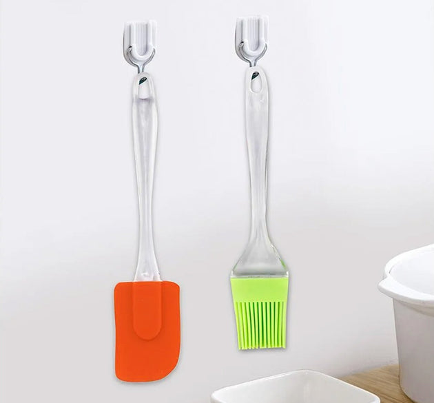 Combo set of large brush and spatula for baking and cooking