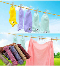 Heavy duty clothesline rope, 10 meters, for drying clothes