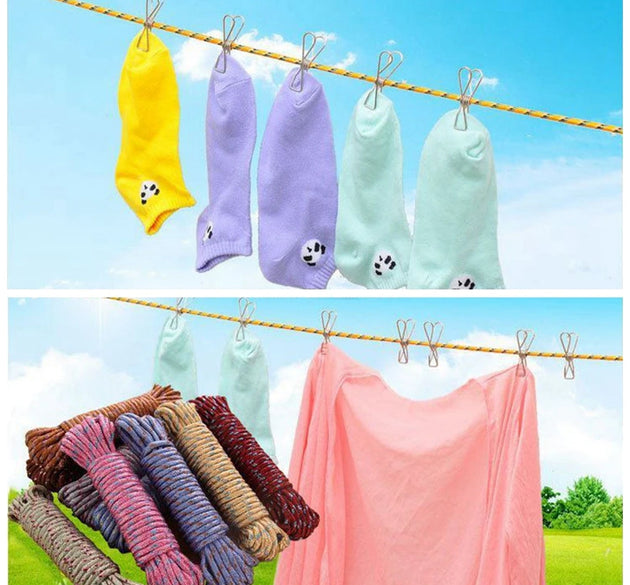 Heavy duty clothesline rope, 10 meters, for drying clothes