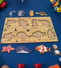 Tooky Toy Wooden Sea Creatures Learning Puzzle