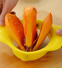 Mango slicer with sharp stainless steel blade for precision