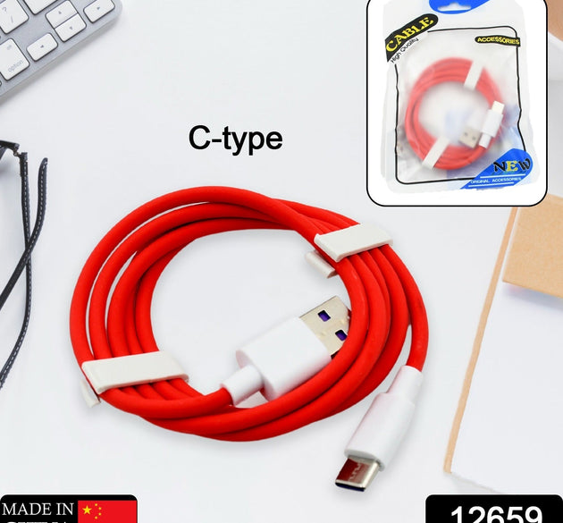 Unique Type C Dash Charging USB Data Cable | Fast Charging Cable | Data Transfer Cable For All C Type Mobile Use