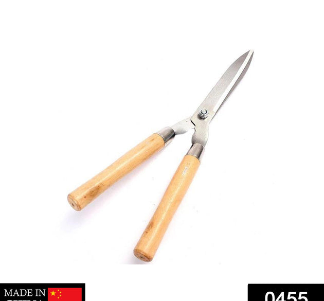 Wooden Handle Hedge Shears, Bush Clipper