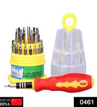 Magnetic screwdriver set with multiple tools.