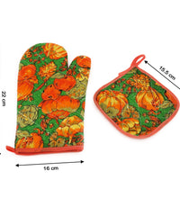 Durable cotton oven mitts for safe baking