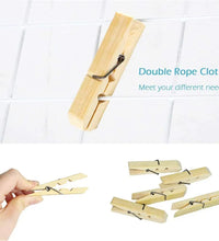 Wooden craft clips, multipurpose, for use with clothespins, hangers, and decorations.