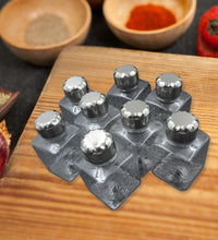 Space-saving square container set in a revolving spice rack