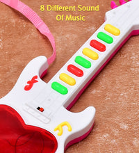 Light-up musical toy guitar for young kids.